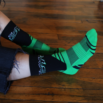 Kids (8-12 Years) Athletic Socks - Crew Length - with Woven-In Custom Design
