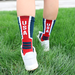 USA MADE Athletic Socks - Crew Length - with Woven-In Custom Design (Quick Ship)