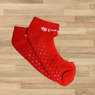 (Specialty) Grip Yoga/Barre Socks - Mary Jane Style - with Woven-In Custom Design