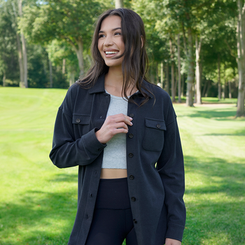 *NEW* Women's Buttery-Soft Stretch Casual Fleece Shacket Overshirt for Easy Layering