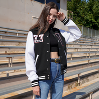 *NEW* ADULT Old-School�Retro-Inspired Varsity Fleece Comfort Jacket with Snap-Front Styling�