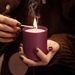 Chalet Collection Modern Glass Candle with Acacia Wood Lid