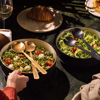 *NEW* Porcelain Salad Bowl with Serving Utensils