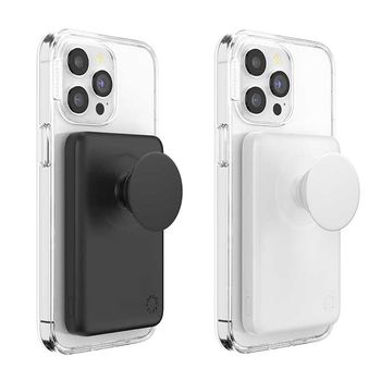 *NEW* PopSockets&reg; 5,000 mAh Magnetic Power Bank with Built-In Grip & Phone Stand,&nbsp;Includes a Custom Brand Story Card for QR, URL etc.