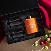 *NEW* 6 oz Flask & 10 oz Island Rocks Glasses Gift Set in a High-Quality Gift Box with Foam Inserts