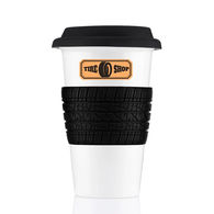 *NEW* 14 oz Ceramic Tumbler with a Ribbed Silicone Top and Tire Pattern Grip�