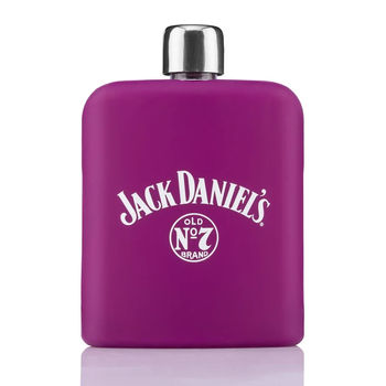 *NEW* 6 oz Colorful Break-Resistant Glass Flask Bottle with a Soft-Touch Silicone Sleeve in a Gift Box
