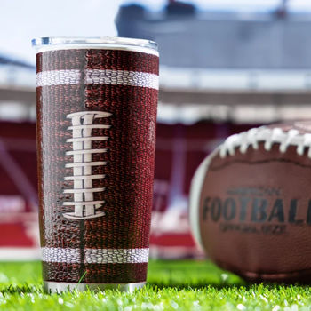 *NEW* 20 oz Vacuum-Insulated, Copper-Lined Stainless Steel Sports-Themed Tumbler with Kraft Gift Box&nbsp;&nbsp;