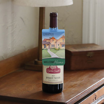 *NEW* Full-Color Bottle Neck Hanger with Double-Sided Custom Branding Pairs Perfectly with a Wine Bottle &nbsp;