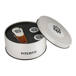 *NEW* Pitchfix&reg; XL Switchblade Golf Divot Tool & Ball Marker Gift Set in Customizable Round Tin