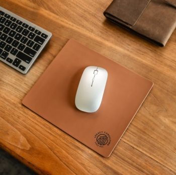 *NEW* 9" x 8" Recycled Leather Mouse Pad&nbsp;with a Smooth, Precision Surface