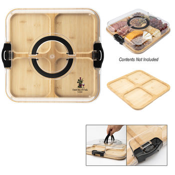 *NEW* Portable Snack & Food Organizer with 4-Compartments and Clear Locking Lid for Travel & On-the-Go Picnicking and Adventures