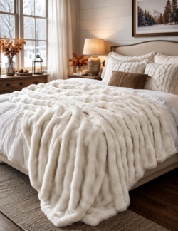 *NEW* 50" x 60" Retail-Inspired, Luxury, Bubble Soft Blanket with Plush Dimensional Texture for Cozy Comfort