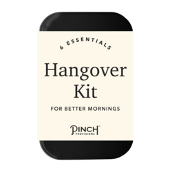 *NEW* Mini Recovery Kit with Sleep Mask, Ear Plugs, Facial Towelette, Pain Reliever, Electrolytes and Breath Freshener for Late Nights, Travel & Next-Day Rescue in a Retail Metal Case
