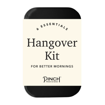 *NEW* Mini Recovery Kit with Sleep Mask, Ear Plugs, Facial Towelette, Pain Reliever, Electrolytes and Breath Freshener for Late Nights, Travel & Next-Day Rescue in a Retail Metal Case