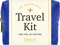 *NEW* Jet Setter Travel Essentials Kit with 18-Pieces for Comfort, Freshening Up & On-the-Go Fixes in Faux Leather Retail Packaging