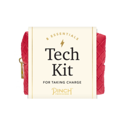*NEW* Compact 8-Piece Tech Essentials Kit for Charging, Cleaning & Staying Connected in Faux Leather Retail Packaging