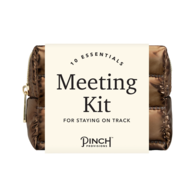 *NEW* Off-Site Meeting and Conference-Ready Kit with 10 Tech, Personal Care & Workday Essentials in Faux Leather Retail Packaging