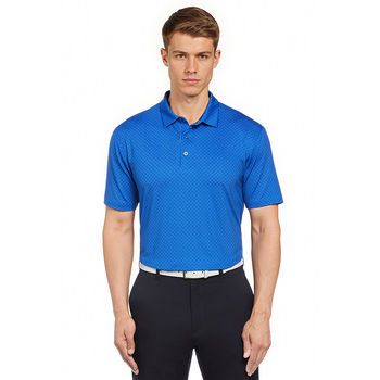*NEW* Callaway&reg; Higher-End Men's Subtle Chevron Pattern Performance Polo with Stretch, Opti-Dri Comfort & UPF 40 Sun Protection