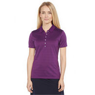 *NEW* Callaway&reg; Women's Subtly Striped Vent Performance Polo with Breathable Pique Mesh & Opti-Dri Moisture-Wicking Comfort