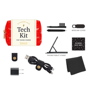 *NEW* Compact 8-Piece Tech Essentials Kit for Charging, Cleaning & Staying Connected in Faux Leather Retail Packaging
