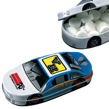 Race Car Shaped Tin Filled with Mints - 1% of Sales Donated to Eco