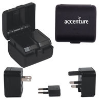 Power Adapter for International Travel with Built-In Case