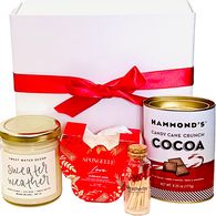 Sweater Weather Gift Box Includes Soy Candle, Body Wash-Infused Buffer, Cocoa, and Matches with Striker