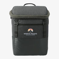*NEW* Recycled Polyester Cozy 12-Can Backpack Cooler with Front Pocket and Fuzzy Trim - 1% of Sales Donated to Eco Nonprofits